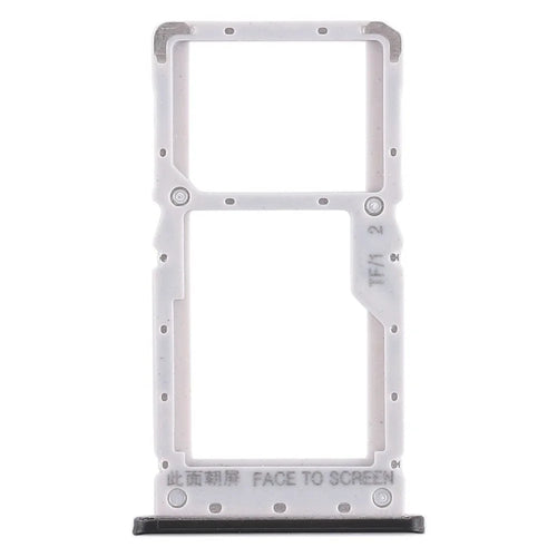 OEM Dual SIM Card Tray Holder Part Replacement for Xiaomi Redmi Note 6 Pro - Black - 1
