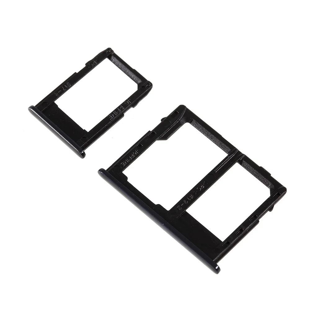 OEM SIM1 + SIM2/Micro SD Card Tray Slots Part for Samsung Galaxy J4 Plus / J6 Plus - Black - 2