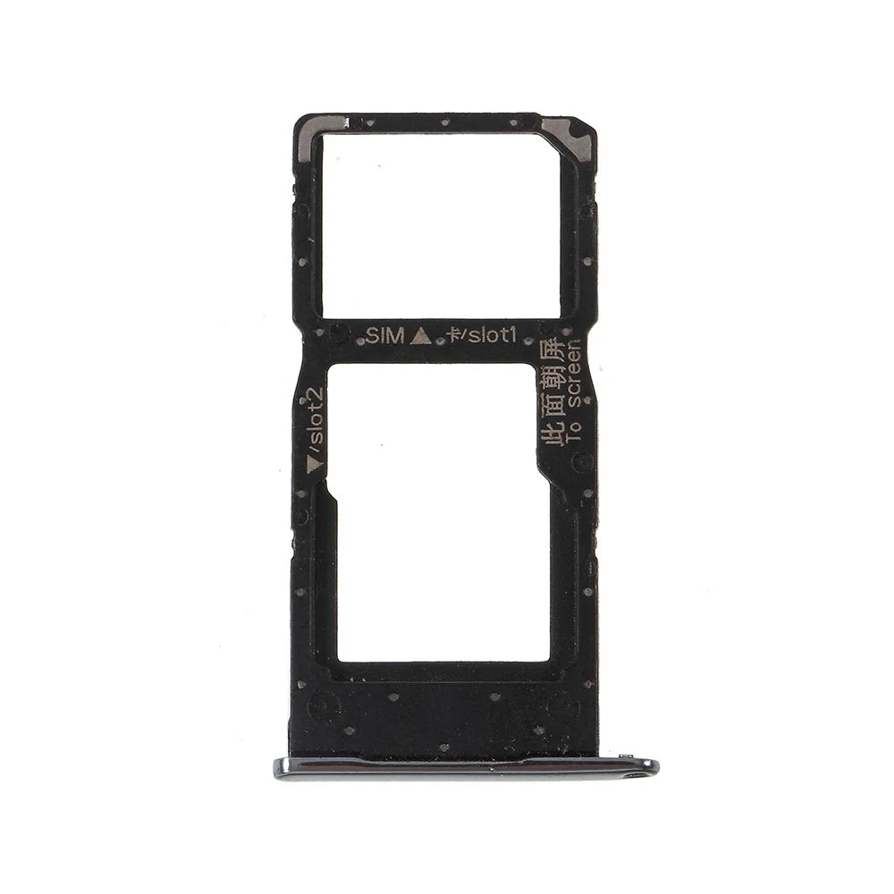 OEM SIM1 + SIM2 Card Tray Holder Slot for Huawei Honor 10 Lite - Black - 3