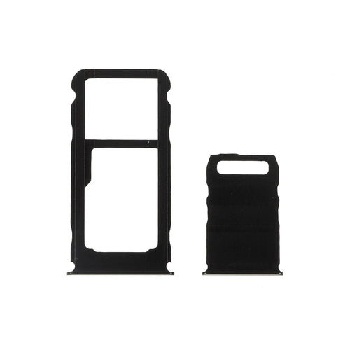 2 Pcs/Set OEM SIM Card Tray Slots Part for Nokia 3.1 Plus - Black - 1