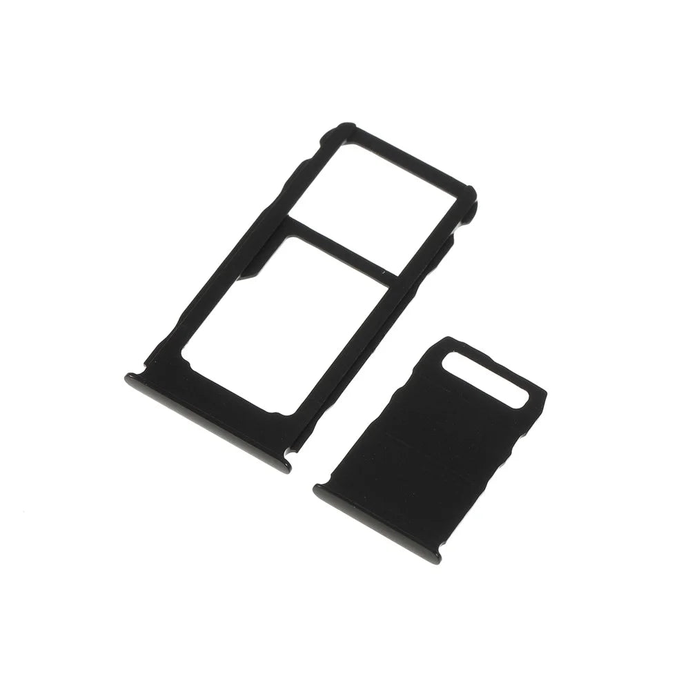 2 Pcs/Set OEM SIM Card Tray Slots Part for Nokia 3.1 Plus - Black - 2
