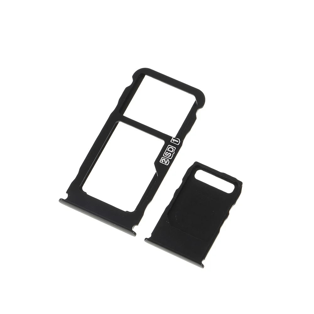 2 Pcs/Set OEM SIM Card Tray Slots Part for Nokia 3.1 Plus - Black - 4