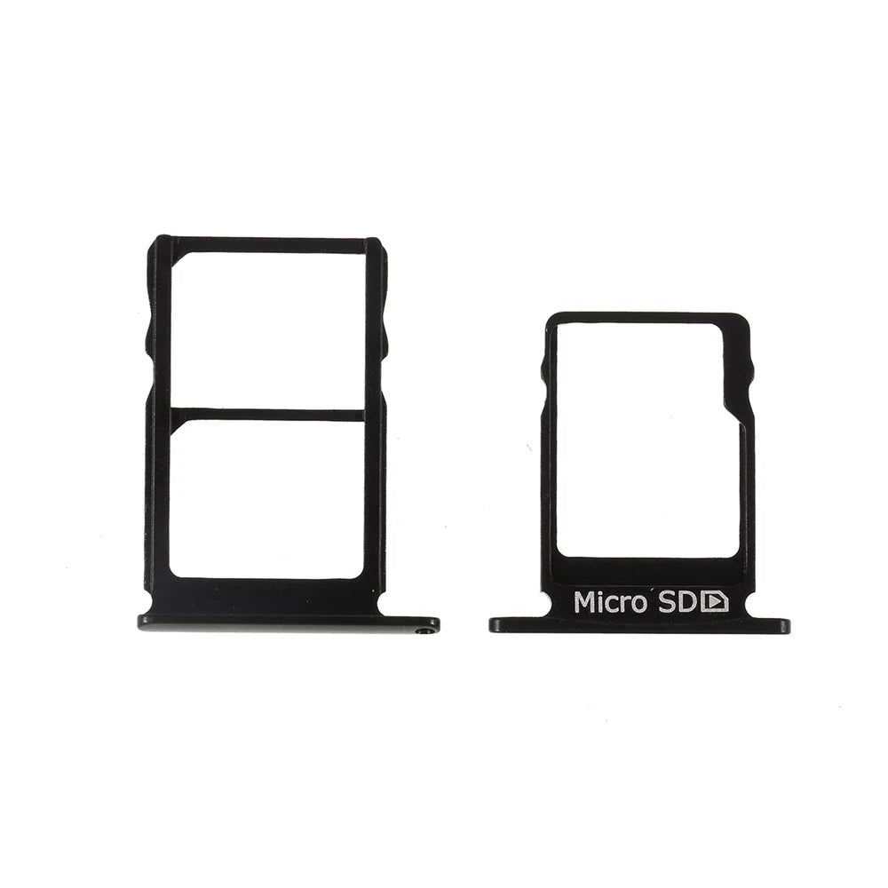 2 Pcs/Set OEM SIM Card Tray Slots Part for Nokia 5 - Black - 1