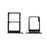 2 Pcs/Set OEM SIM Card Tray Slots Part for Nokia 5 - Black - 1