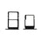 2 Pcs/Set OEM SIM Card Tray Slots Part for Nokia 5 - Black - 3