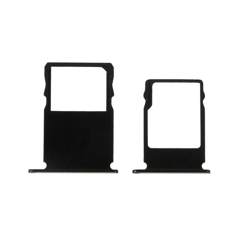 2 Pcs/Set OEM SIM Card Tray Slots Part for Nokia 3 - Black - 1