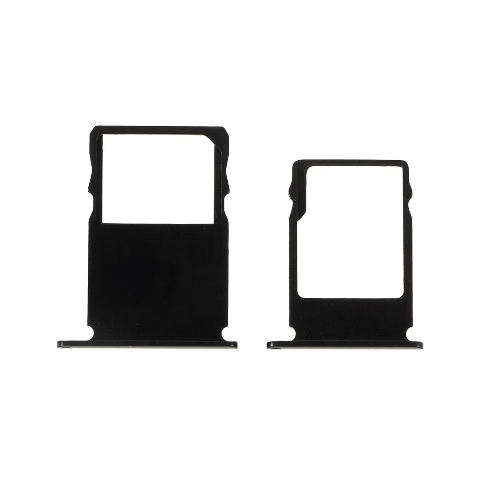 2 Pcs/Set OEM SIM Card Tray Slots Part for Nokia 3 - Black - 1