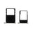2 Pcs/Set OEM SIM Card Tray Slots Part for Nokia 3 - Black - 1