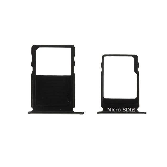 2 Pcs/Set OEM SIM Card Tray Slots Part for Nokia 3 - Black - 3