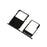 2 Pcs/Set OEM SIM Card Tray Slots Part for Nokia 3 - Black - 4