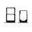 2 Pcs/Set OEM SIM Card Tray Slots Part for Nokia 3.1 - Black - 1