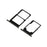 2 Pcs/Set OEM SIM Card Tray Slots Part for Nokia 3.1 - Black - 2