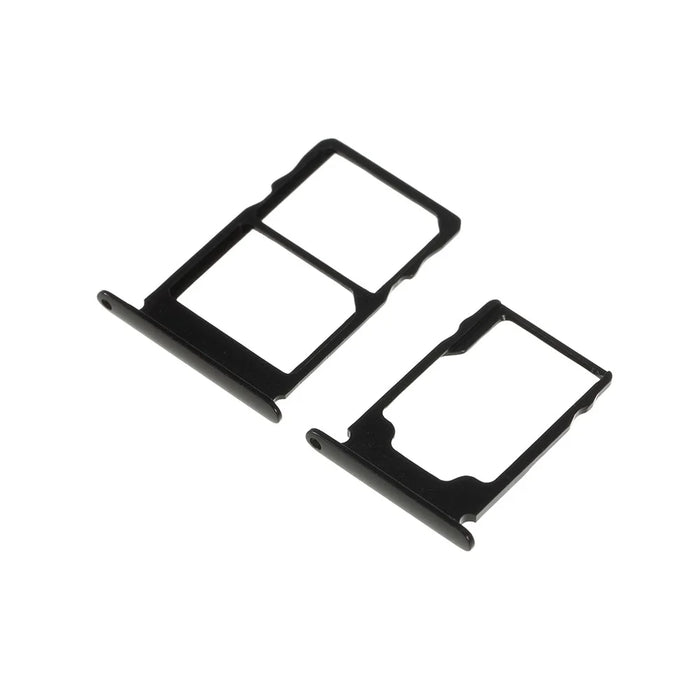 2 Pcs/Set OEM SIM Card Tray Slots Part for Nokia 3.1 - Black - 2
