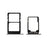 2 Pcs/Set OEM SIM Card Tray Slots Part for Nokia 3.1 - Black - 3