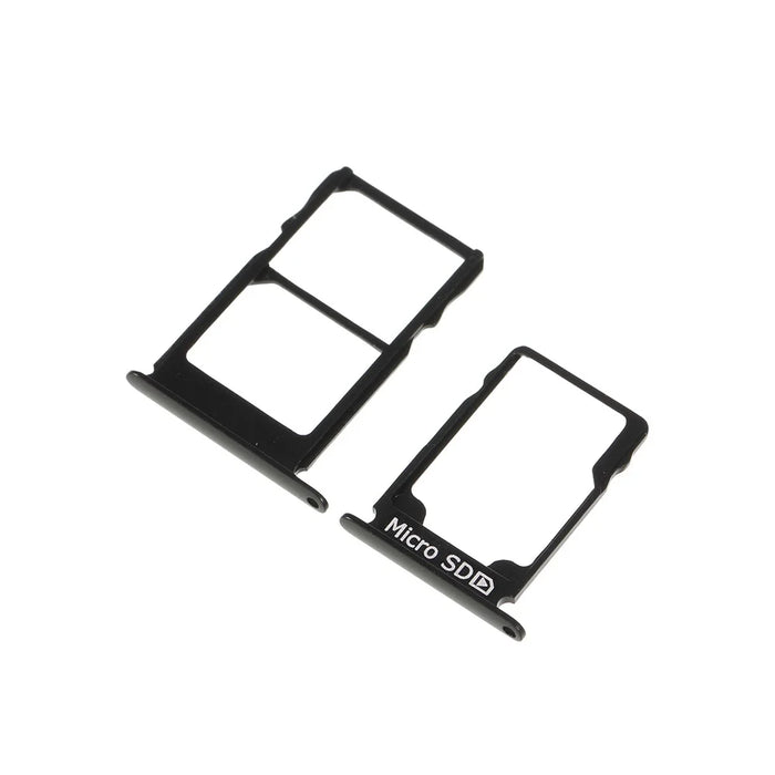 2 Pcs/Set OEM SIM Card Tray Slots Part for Nokia 3.1 - Black - 4