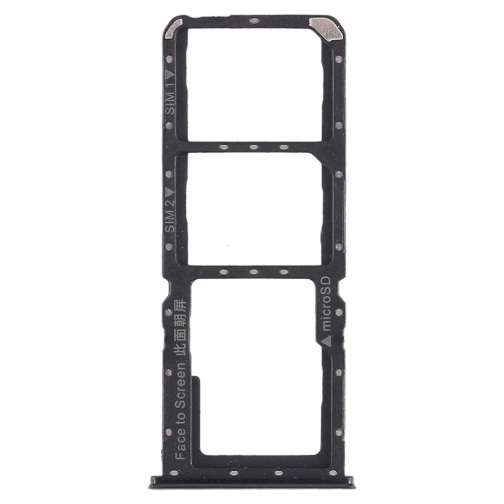 OEM SIM Micro SD Card Tray Holder Replacement for OPPO A7x  / F9 / F9 Pro / Realme 2 Pro - Black - 2