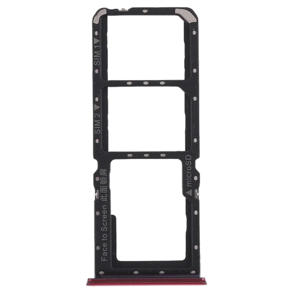 OEM SD Card SIM Card Tray Holder Replace Part for Oppo K1 - Red - 2