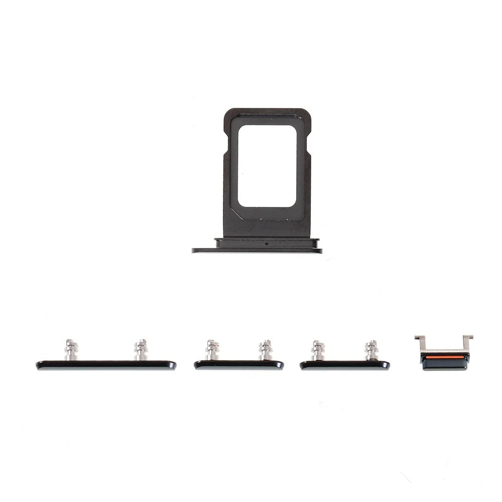 OEM 5Pcs/Set Side Button Set for iPhone 11 Pro Max 6.5 inch (Mute / Power / Volume Buttons + SIM Card Tray) - Green - 4