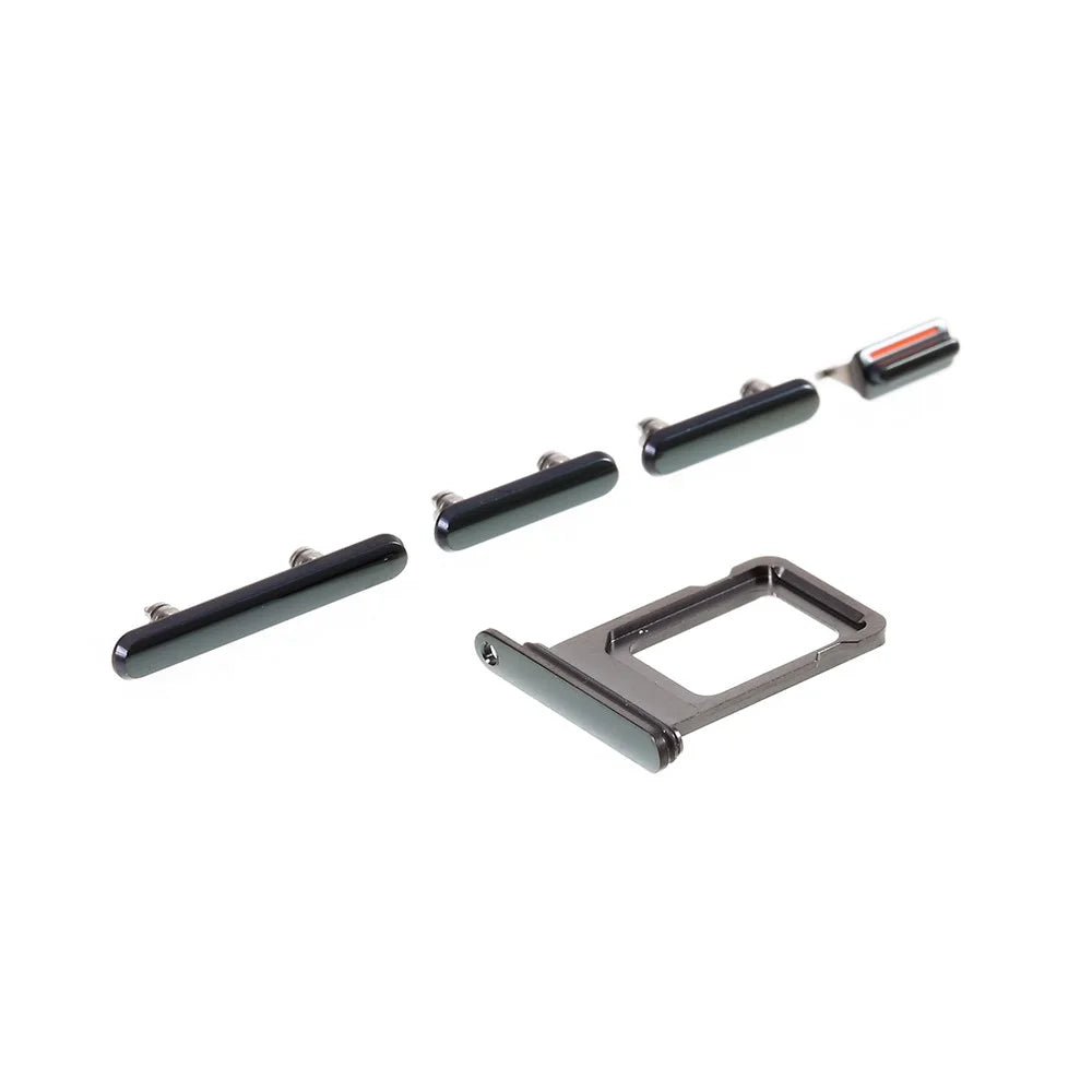 OEM Side Buttons Set for iPhone 11 Pro (Mute / Power / Volume Buttons + Sim Card Tray) - Green - 1