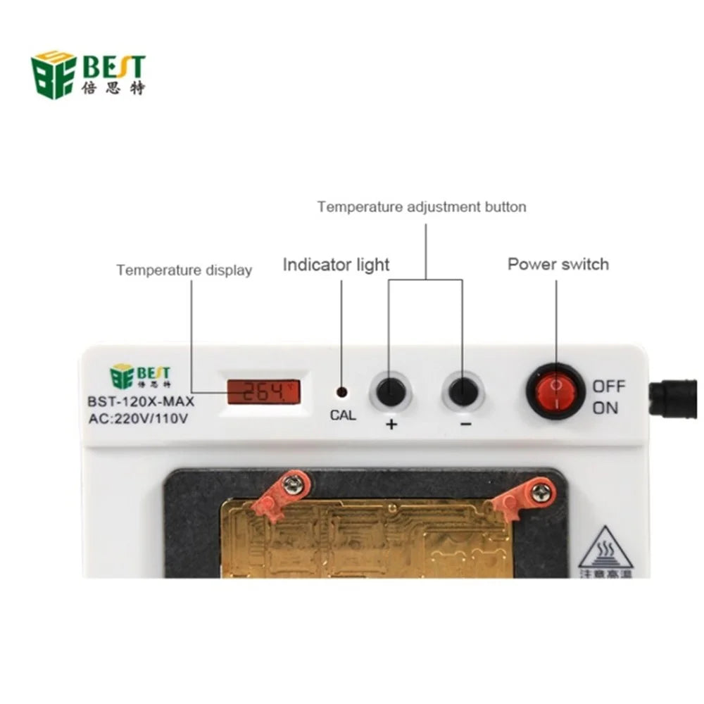 BEST BST-120X-MAX 110-220V 3-in-1 Heating Station for iPhone X/XS/XS Max Motherboard Heating Disassembling - 5