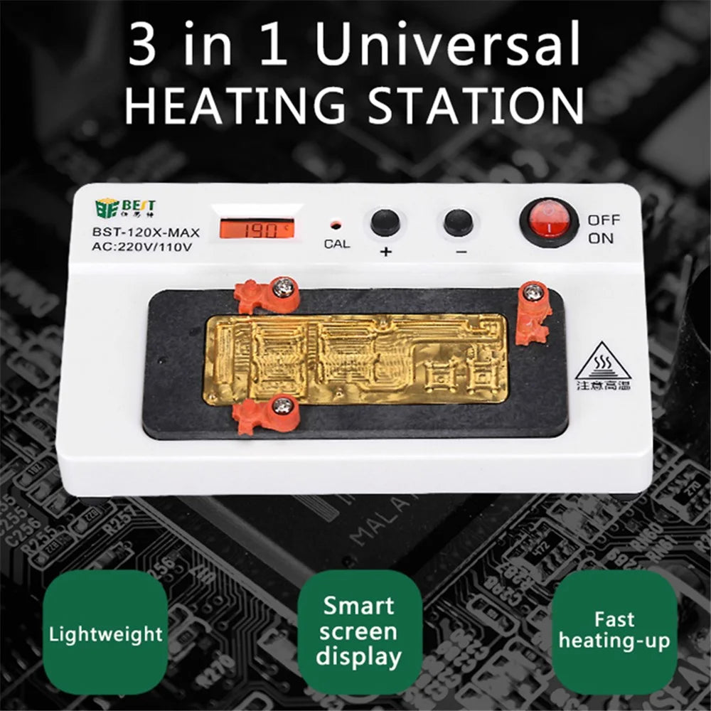 BEST BST-120X-MAX 110-220V 3-in-1 Heating Station for iPhone X/XS/XS Max Motherboard Heating Disassembling - 6