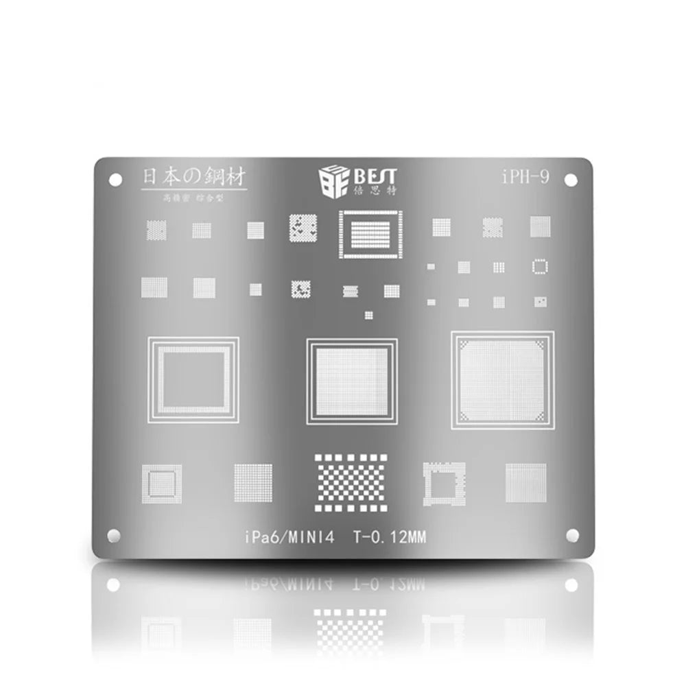 BST-iPH-9 IC Chip BGA Reballing Stencil Solder Template for iPad Air 2 / iPad mini 4 - 1