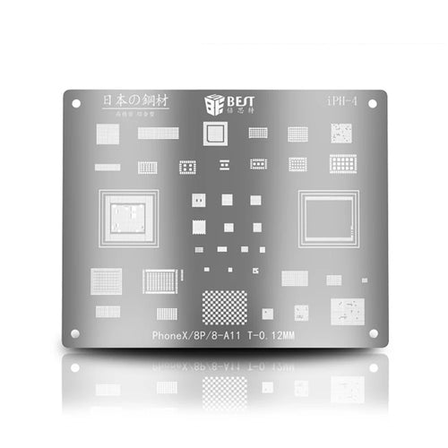 BST-iPH-4 IC Chip BGA Reballing Stencil Solder Template for iPhone X/8P/8-A11 - 1