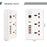 BEST BST-04 Power Strip 3 AC Outlets Time Setting with 5 USB Charging Ports Surge Protector (EU Plug) - Random Color - 7