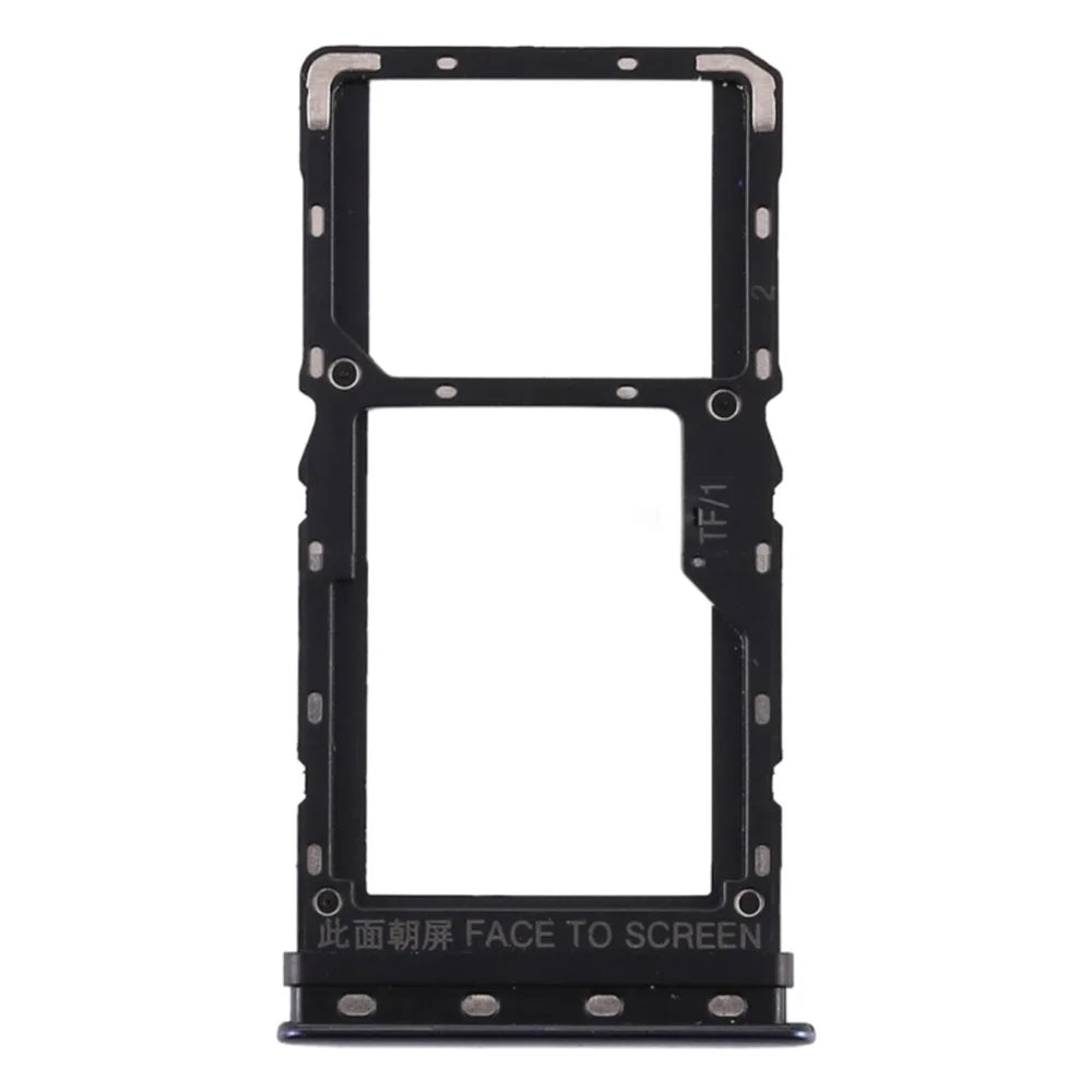 OEM Dual SIM Card Tray Holder Replace Part for Xiaomi Mi CC9e / Mi A3 - Black - 1
