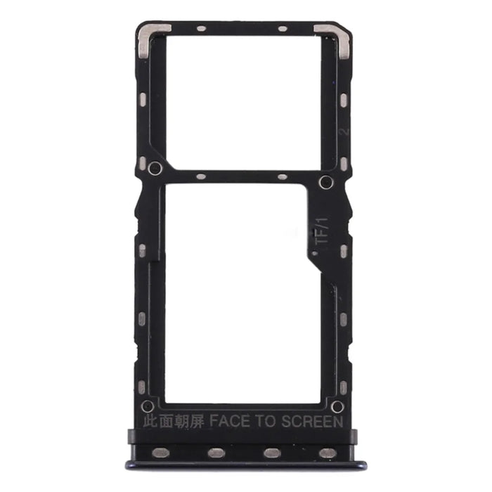 OEM Dual SIM Card Tray Holder Replace Part for Xiaomi Mi CC9e / Mi A3 - Black - 1