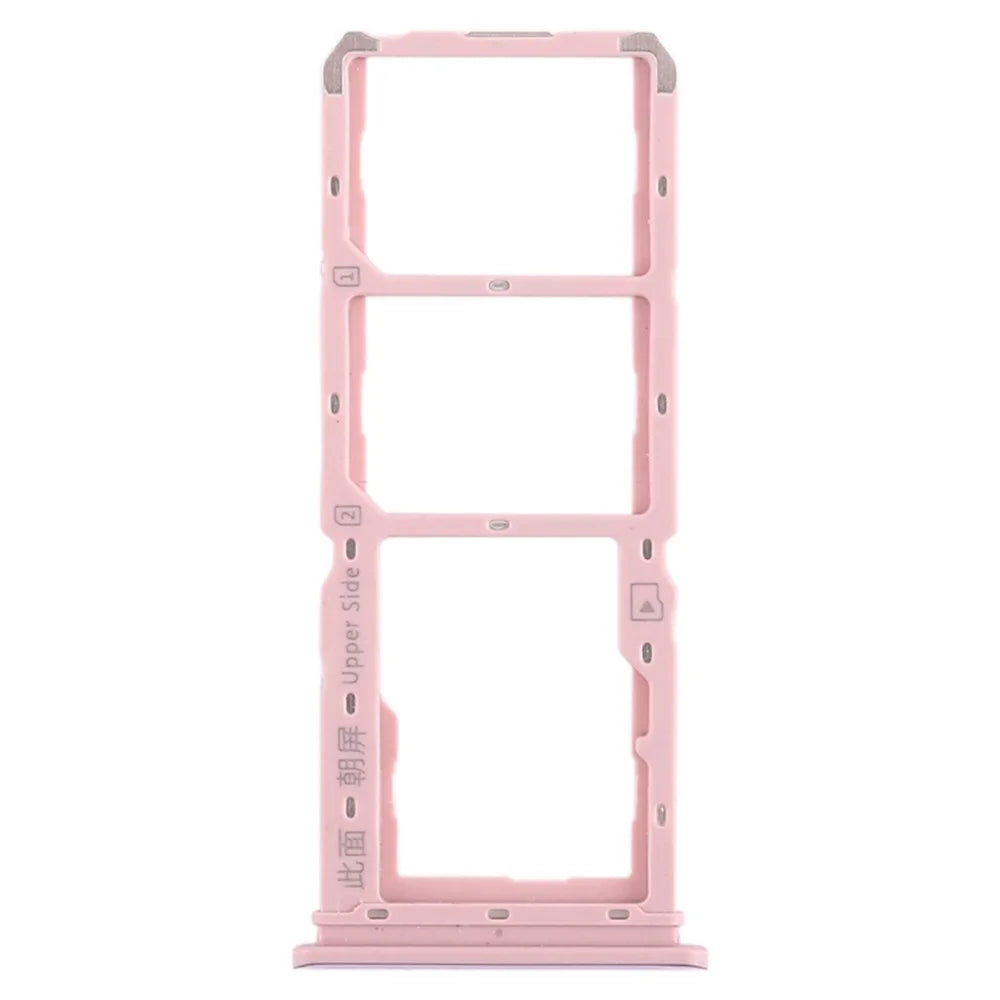 OEM SIM1 + SIM2 + Micro SD Card Tray Holders Part for vivo Y97 - Pink - 1