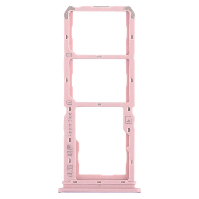 OEM SIM1 + SIM2 + Micro SD Card Tray Holders Part for vivo Y97 - Pink - 1