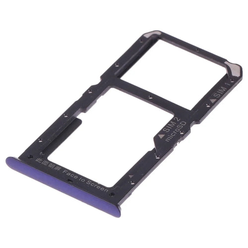 OEM SIM1 + SIM2/Micro SD Card Tray Holders Part for Oppo A9/A9 (2020)/A11x - Purple - 1