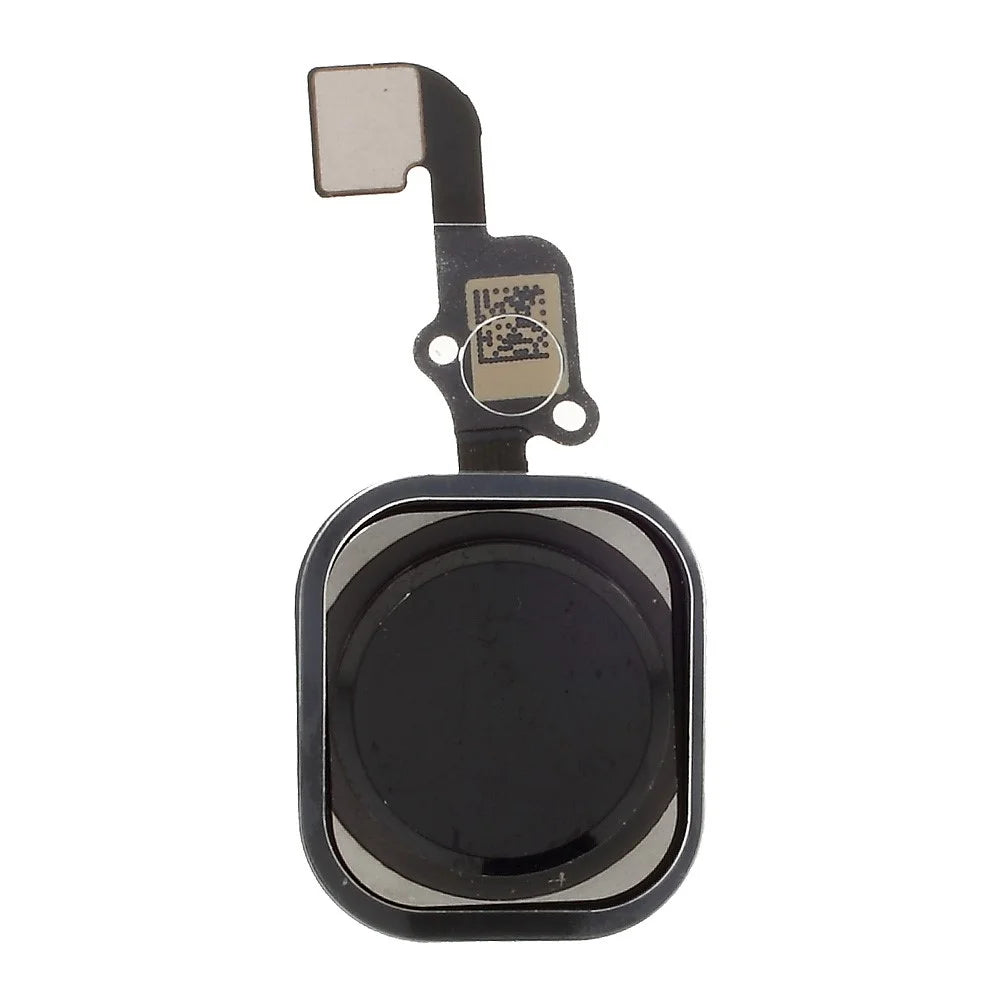 OEM for iPhone 6s / 6s Plus Home Button with Flex Cable and Rubber Ring Gasket Replacement - Black - 1