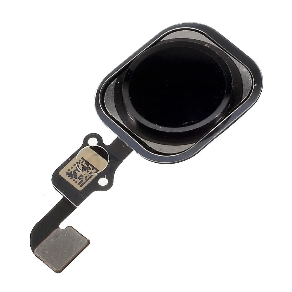 OEM for iPhone 6s / 6s Plus Home Button with Flex Cable and Rubber Ring Gasket Replacement - Black - 2