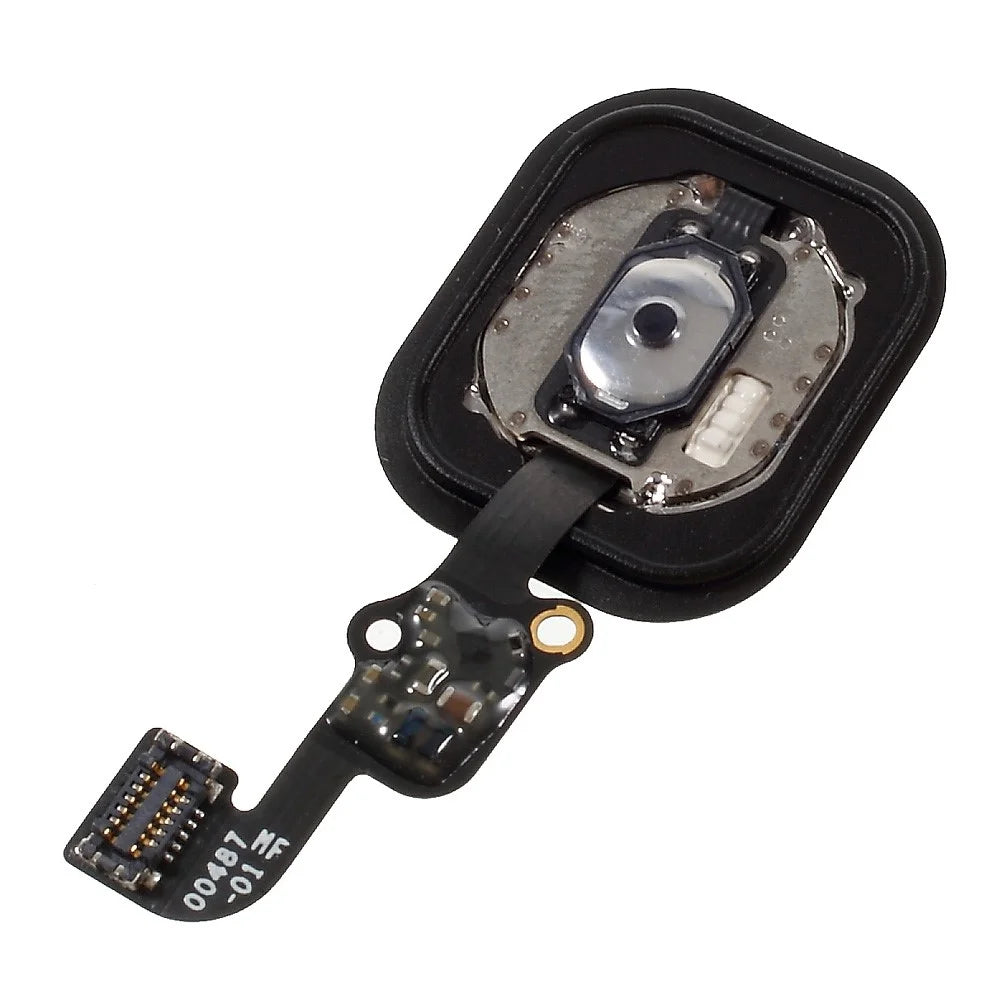 OEM for iPhone 6s / 6s Plus Home Button with Flex Cable and Rubber Ring Gasket Replacement - Black - 3