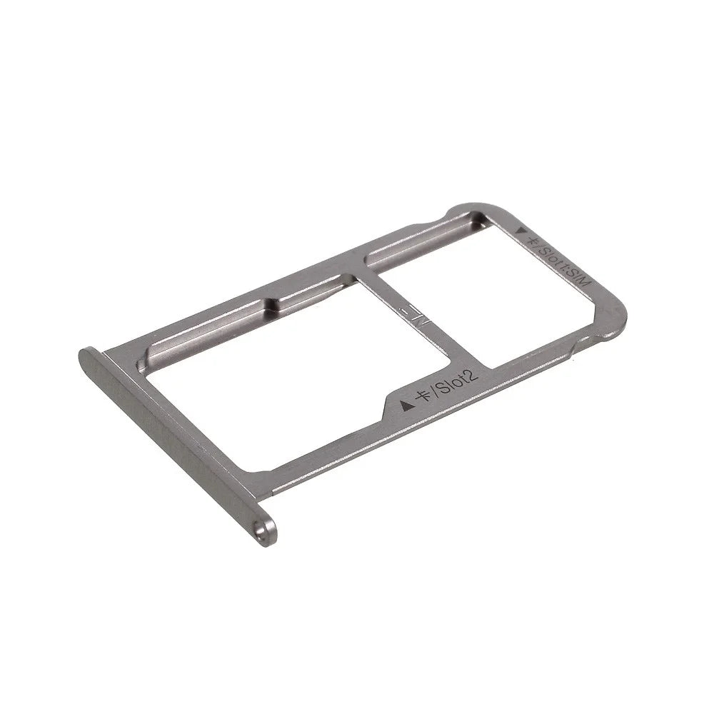 Nano SIM + MicroSD / Dual Nano SIM Card Tray Holder OEM for Huawei P9 Plus - Grey - 2
