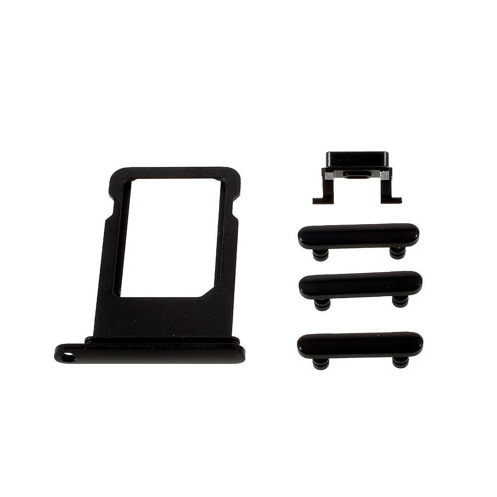 OEM for iPhone 7 Plus Side Button Set (Mute / Power / Volume Buttons + SIM Card Tray) - Jet Black - 3