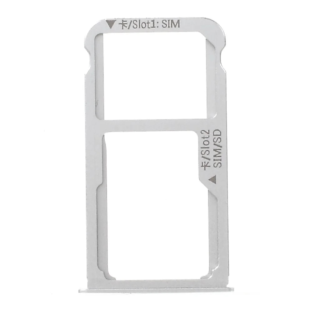 OEM Dual SIM MicroSD Card Tray Holder Slot for Huawei Mate 8 - Silver Color - 4