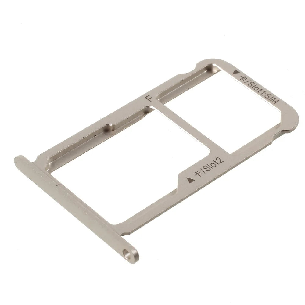 For Huawei Honor 8 Dual SIM MicroSD Card Tray Holder Slot (OEM) - Silver Color - 2