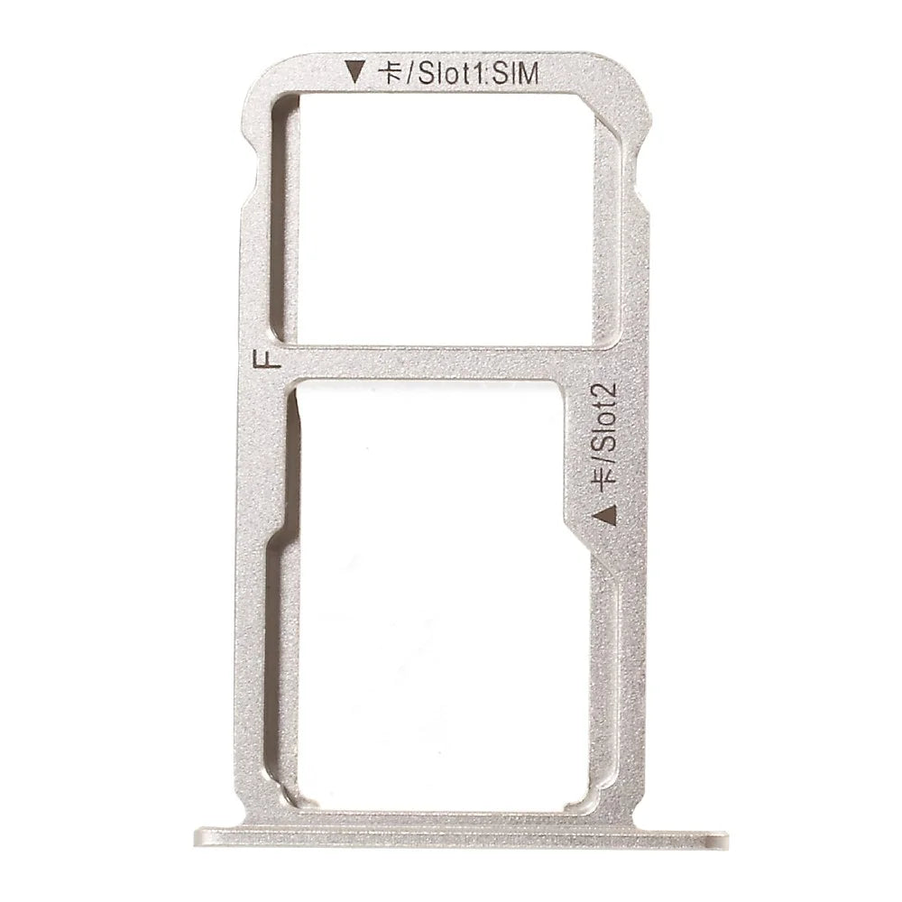 For Huawei Honor 8 Dual SIM MicroSD Card Tray Holder Slot (OEM) - Silver Color - 4