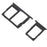 OEM SIM1 + SIM2/Micro SD Card Tray Holder Replacement (2 pcs) for Samsung Galaxy J5 Prime/J7 Prime - Black - 2