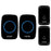 CACAZI A60 Wireless Doorbell Waterproof Door Chime Kit 2 Button with 2 Plug-in Receivers - Black / EU Plug - 2