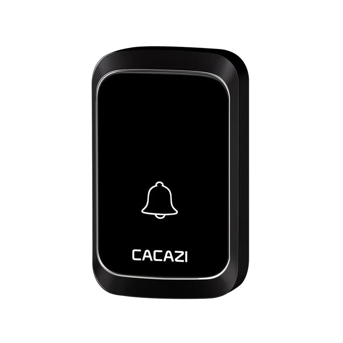 CACAZI A60 Wireless Doorbell Waterproof Door Chime Kit 2 Button with 2 Plug-in Receivers - Black / EU Plug - 4