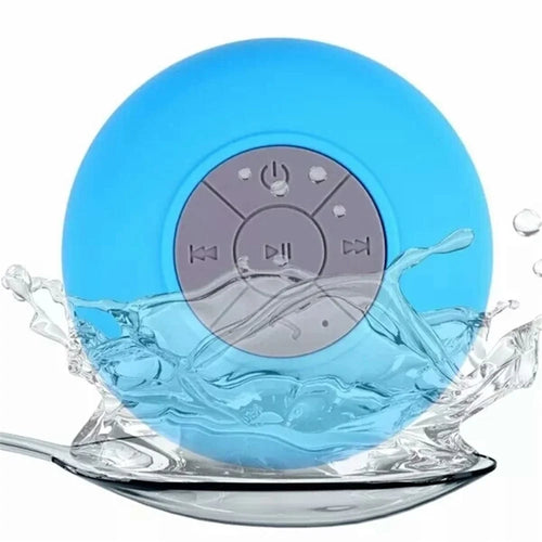 Suction Cup Mini Wireless Bluetooth-compatible Speaker Hands-free Call IPX4 Waterproof Shower Loudspeaker for iPhone 7/7 Plus etc. - Blue - 1