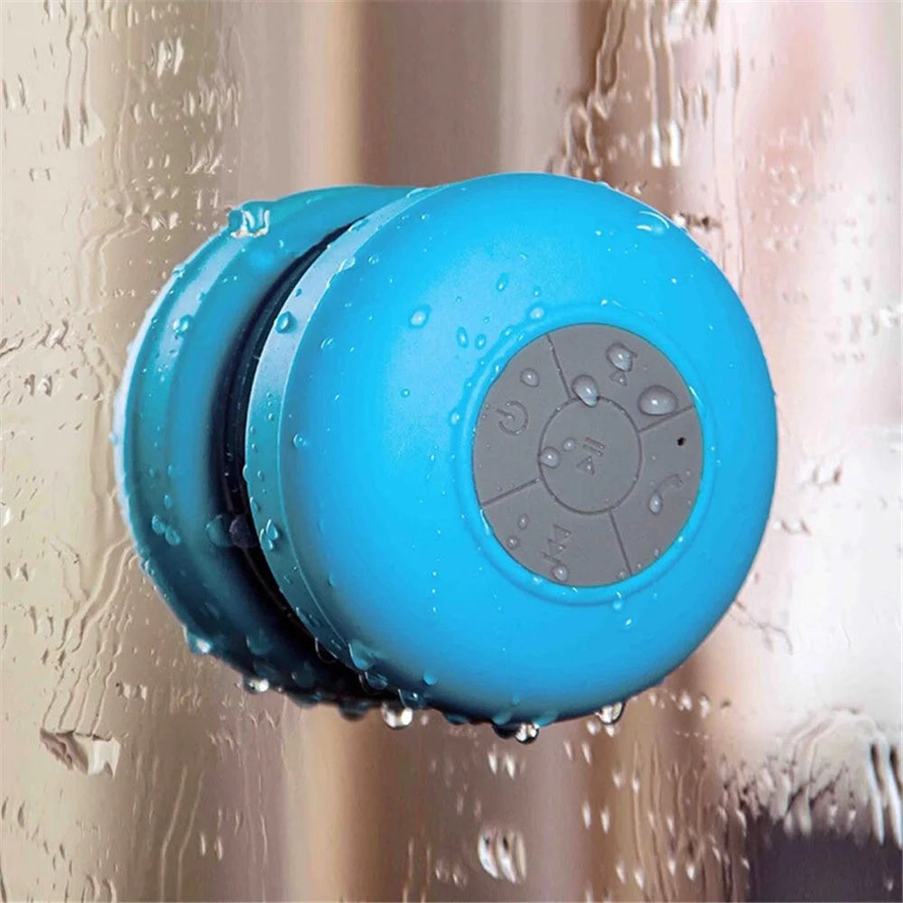 Suction Cup Mini Wireless Bluetooth-compatible Speaker Hands-free Call IPX4 Waterproof Shower Loudspeaker for iPhone 7/7 Plus etc. - Blue - 2