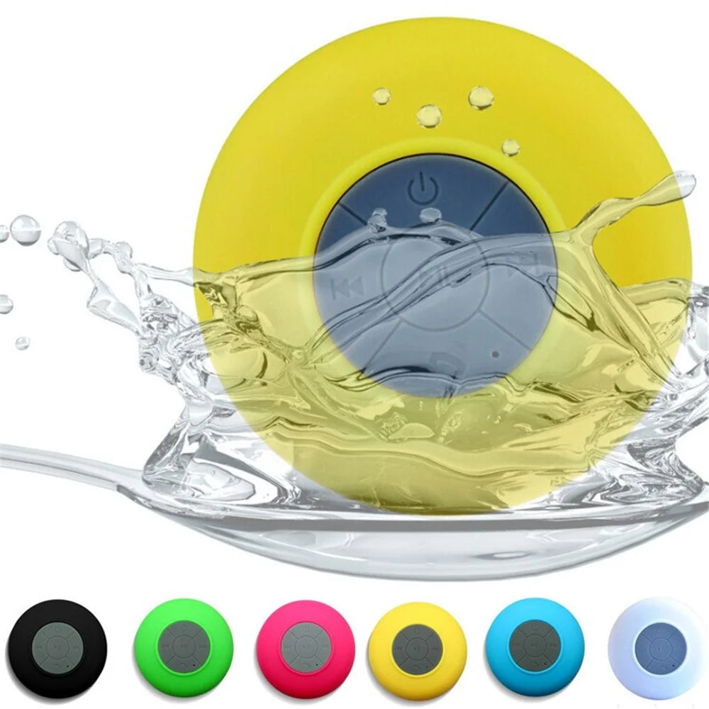 Suction Cup Mini Wireless Bluetooth-compatible Speaker Hands-free Call IPX4 Waterproof Shower Loudspeaker for iPhone 7/7 Plus etc. - Blue - 3