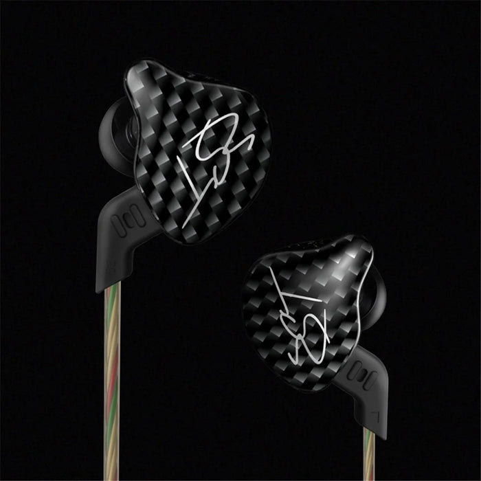 KZ ZST Armature Dual Driver In-ear Earphone Detachable Cable Mega Bass Headset WITHOUT Mic - Carbon Fiber - 4