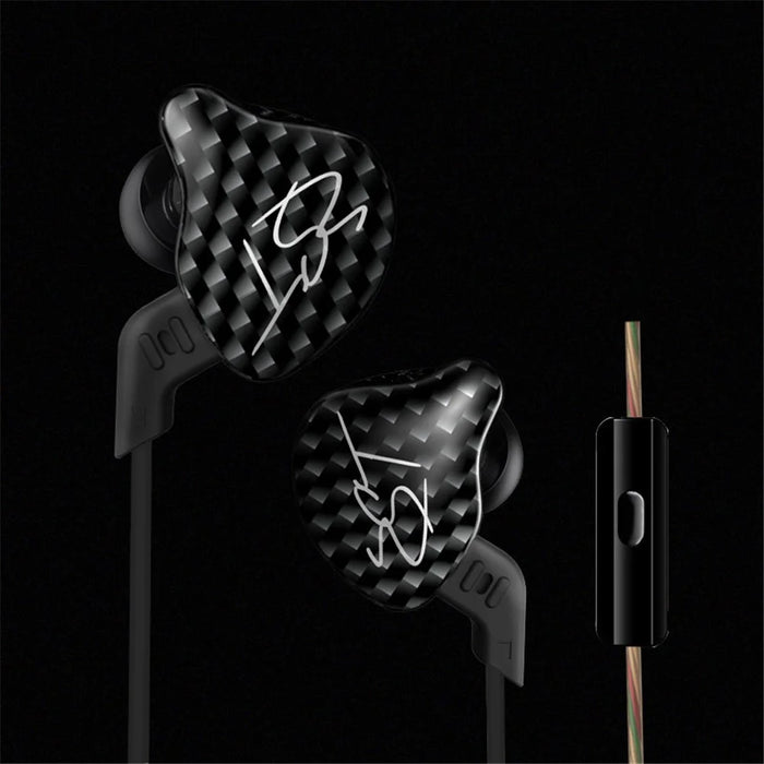 KZ ZST Armature Dual Driver In-ear Earphone Detachable Cable Mega Bass Headset WITHOUT Mic - Carbon Fiber - 5