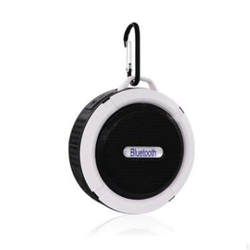C6 Portable Outdoor Bluetooth-compatible Speaker IP65 Waterproof Shower Bluetooth-compatible Speaker for iPhone Samsung - Black / White - 1